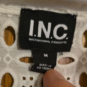 INC International Concepts White Blouse